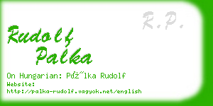 rudolf palka business card
